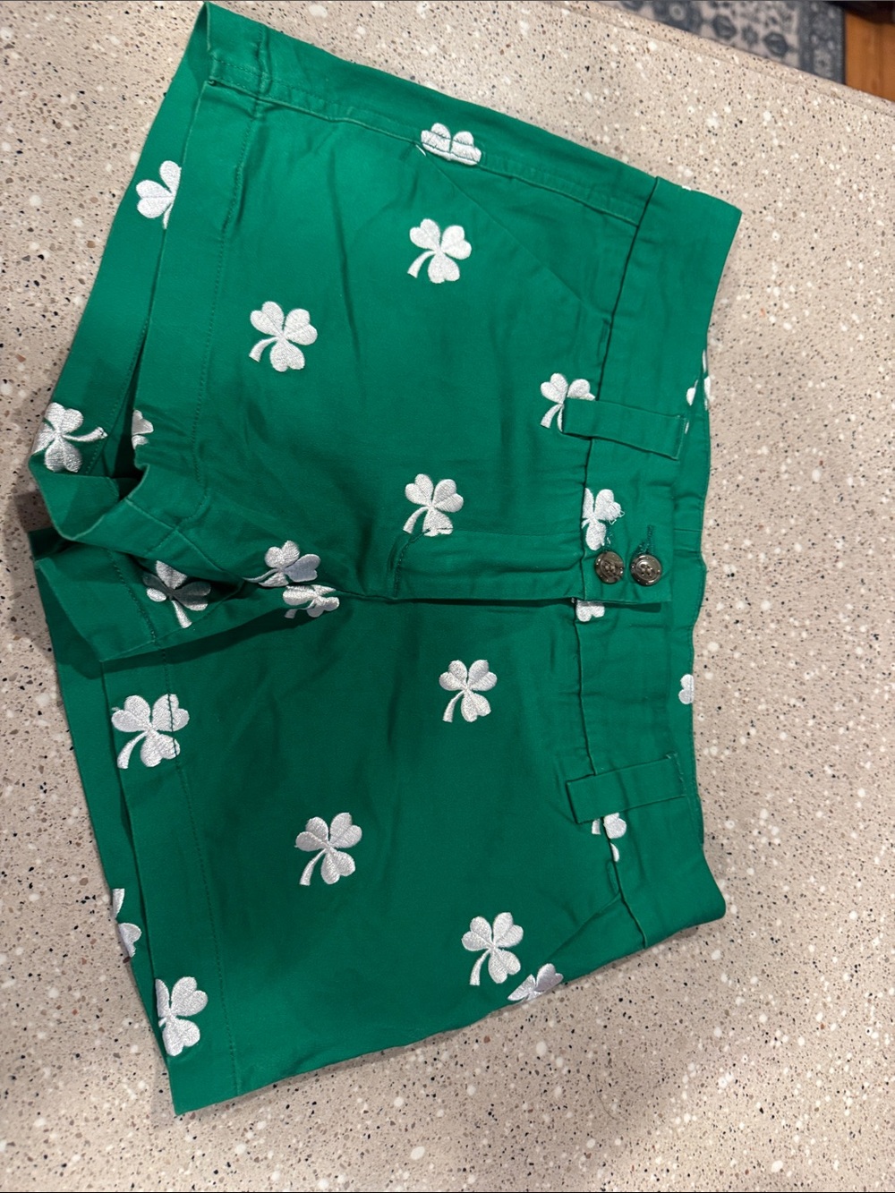 Golf Wang Green Shorts with White Shamrock Embroidery loud mouth golf shorts